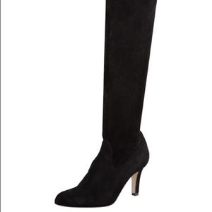 Manolo Blahnik Pascaputre Black Suede Boot - 8.5